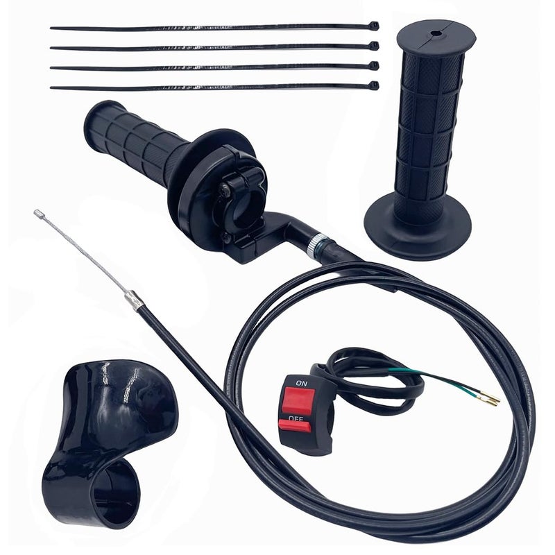 Aniro Moto New Upgrade Sets Mini Bike 22mm Twist Throttle Accelerator Handle Grips Assembly fits for Most of 50cc 110cc 125cc 250cc Coleman CT200U MB200 CT200UEX BT200X Baja Warrior Motovox Dirt Pocket Bike - Image 3