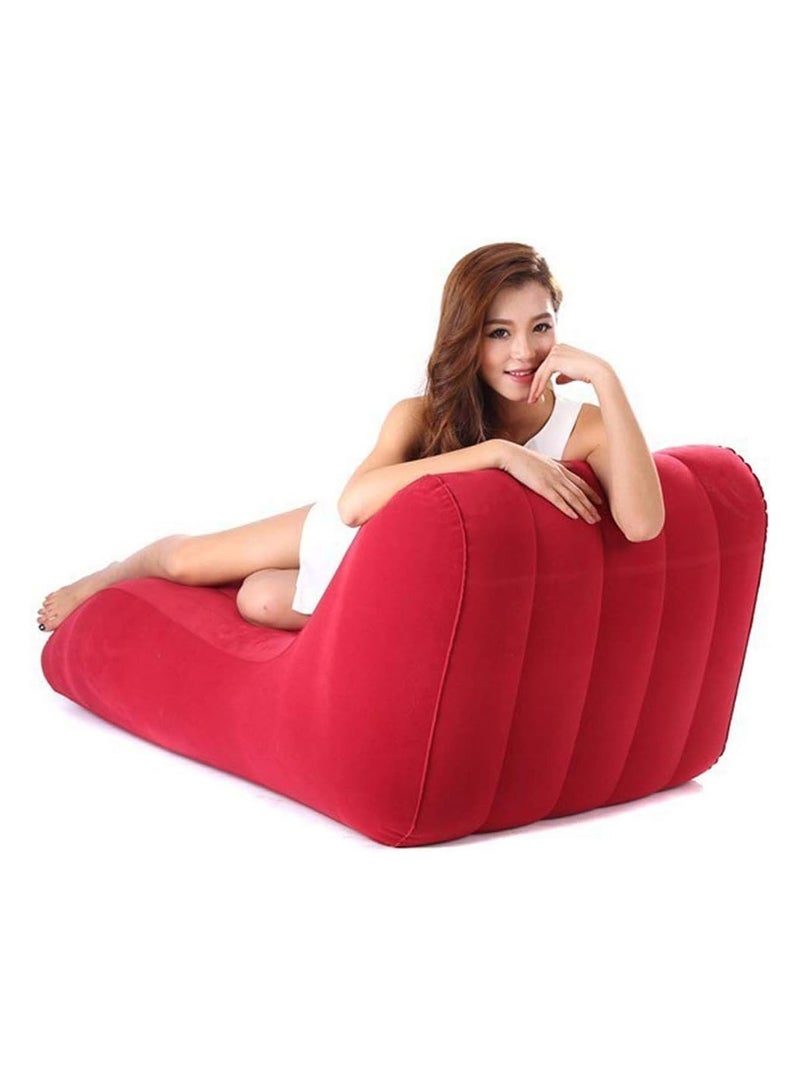 Generic S-Shaped Inflatable Love Chair – Durable, Ergonomic Adult Furniture for Couples, Portable & Discreet, Premium Intercourse Sofa, Red  - Image 2