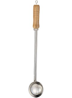 RAJ Steel Ladle With Wooden Handle Silver 46 Cm Rul004  - Image 1