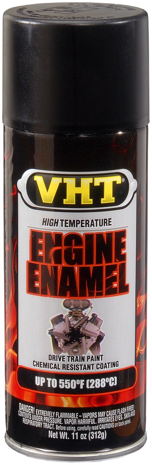 VHT SP130 Engine Enamel Flat Black Can - 11 oz. - Image 2