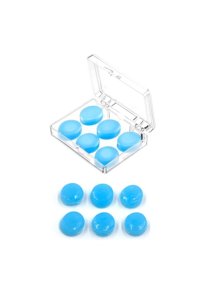 3 Pairs Gel Ear Plugs Reusable Silicone Earplugs Waterproof Moldable Swimming Earplugs Noise Cancelling Ear Plugs for Adults Ear Plugs for Swimming Sleeping Snoring Studying - Image 1