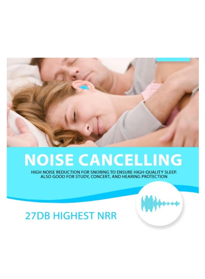 3 Pairs Gel Ear Plugs Reusable Silicone Earplugs Waterproof Moldable Swimming Earplugs Noise Cancelling Ear Plugs for Adults Ear Plugs for Swimming Sleeping Snoring Studying - Image 3