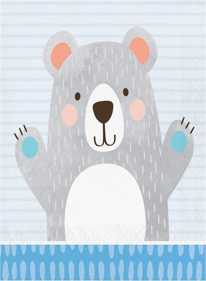 Creative Converting 336059 Bear Party Napkins, 6.5", Multicolor