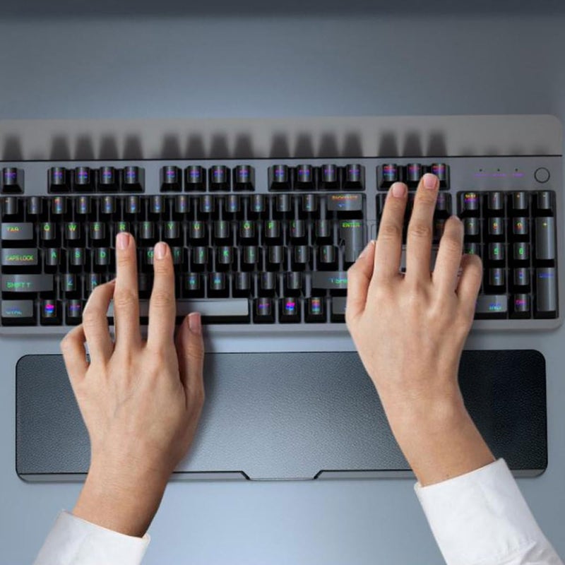 Ergonomic Keyboard Wrist Rest Desk Pad with Soft Cushion Black Portable Hand Support - Image 5