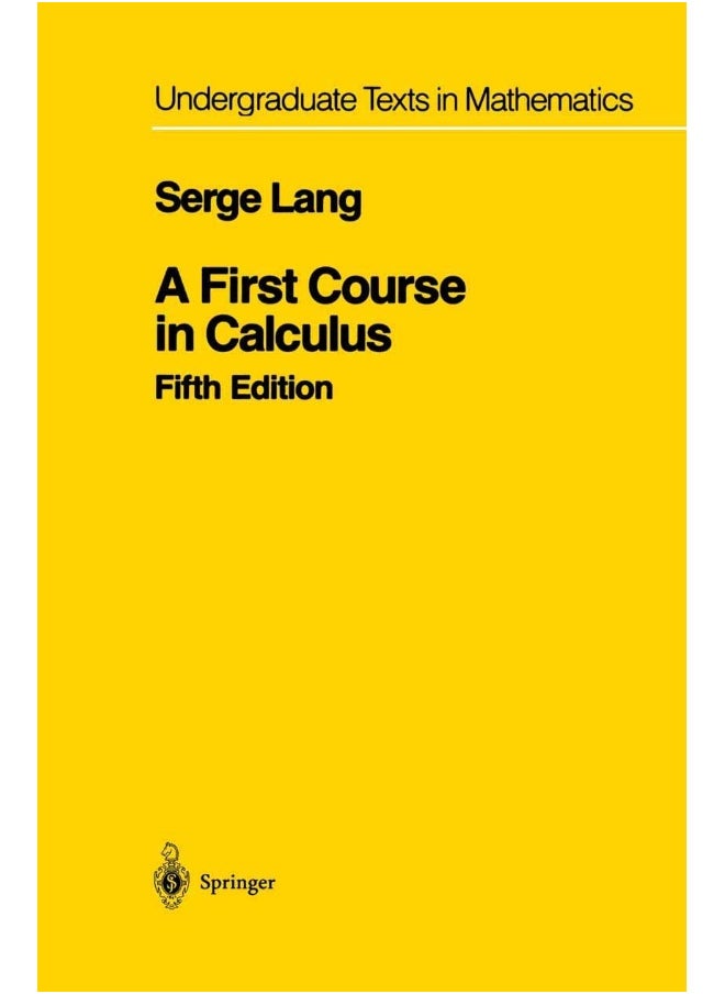 A First Course in Calculus 