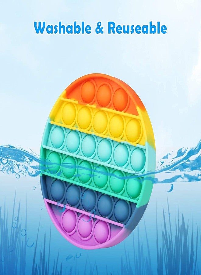 Tilak Venture® Pop it Toys for Kids - Round Rainbow Push Pop Bubble Fidget Sensory Toy for Stress Relief - Image 4