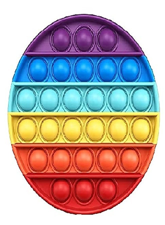 Tilak Venture® Pop it Toys for Kids - Round Rainbow Push Pop Bubble Fidget Sensory Toy for Stress Relief - Image 1