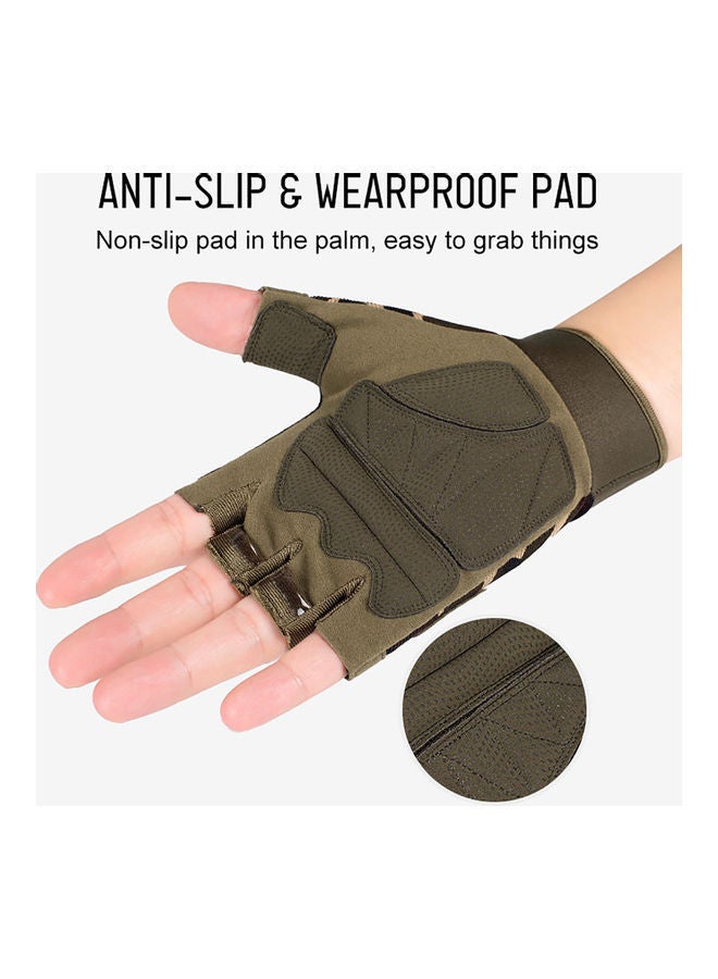 NIBEMINENT Pair Of Half Finger Anti-Slip Wearproof Cycling Fitness Gloves L - Image 5