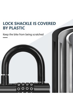 SYOSI Bike Lock, Heavy Duty Outdoor Waterproof Lock with Resettable Code, Digit Combination Padlock, 4 Digit Code Lock Anti Theft for Gates, Mountain Bike, Scooter Gym, School, Shed Lockers  - Image 4