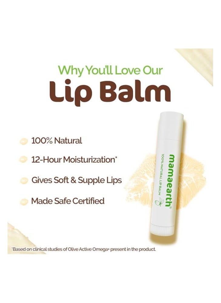 Mamaearth Mamaearth Nourishing 100% Natural Lip Balm with Vitamin E and Shea Butter - 4 g | 12-Hour Moisturization | Makes Lips Soft & Supple  - Image 4
