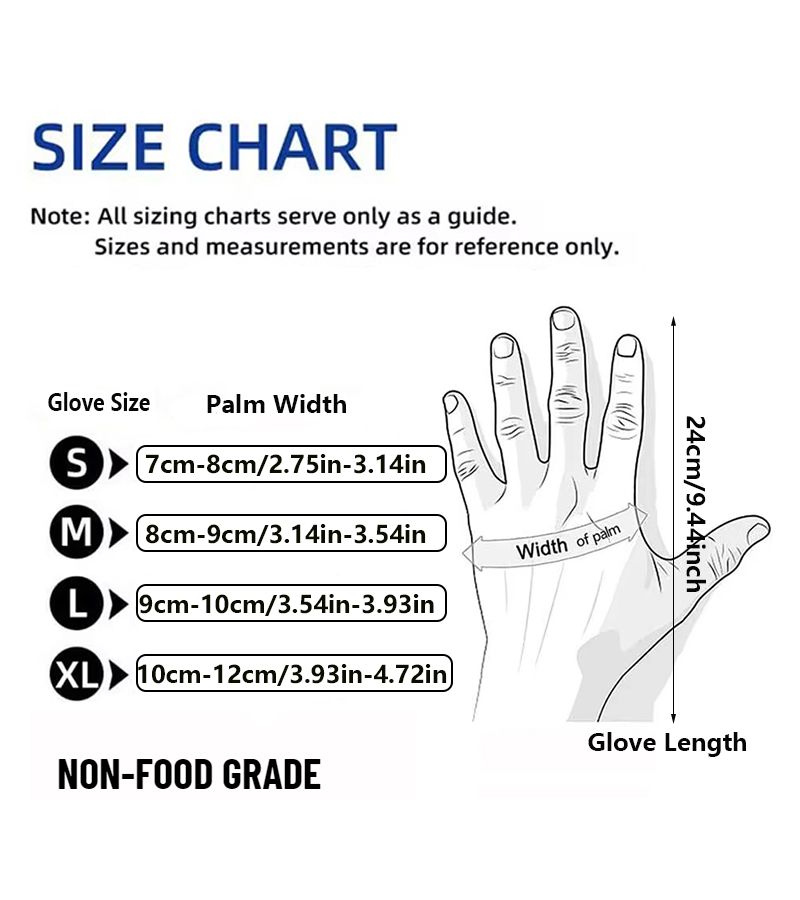 Disposable Nitrile Gloves Black 51 Pieces Flexible Durable Multipurpose - Image 3
