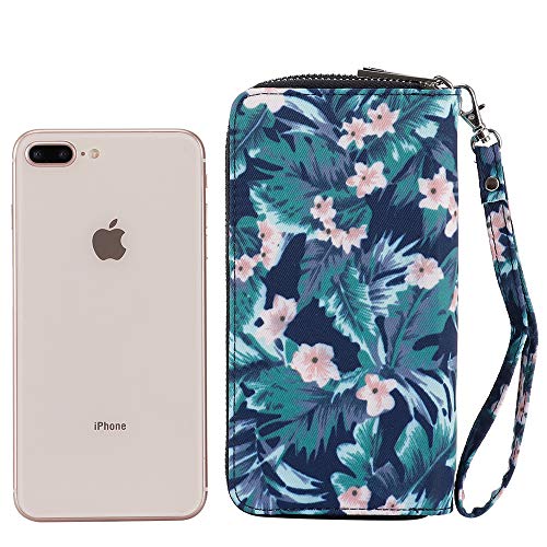 XEYOU Double Zipper Long Clutch Wallet Cellphone Wallet for Women with Removable Wristlet Strap for Credit Card, Cash, Coin, Bill - Image 4