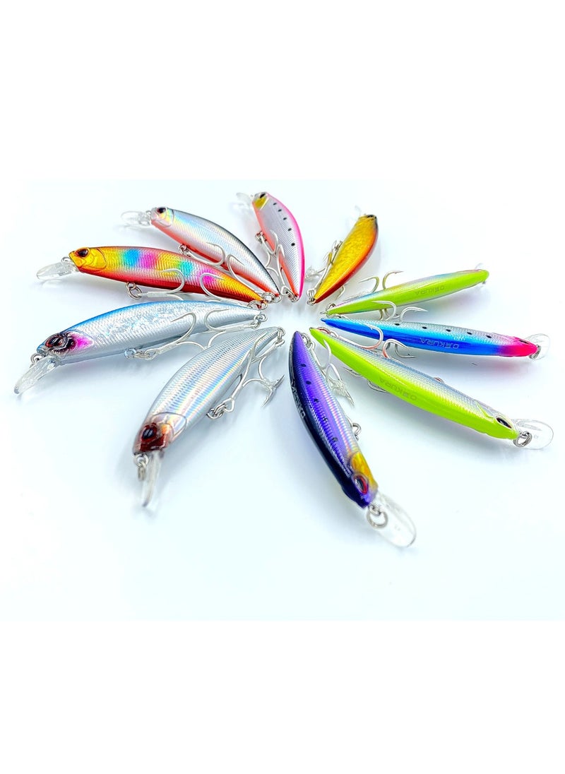 oakura Brute Fishing Lure Bkk Triple Hook - 90Mm Length, 19G Weight, Vibrating Sinking Action, Low Air Resistance Design, 10 Mesmerizing Colors  - Image 2
