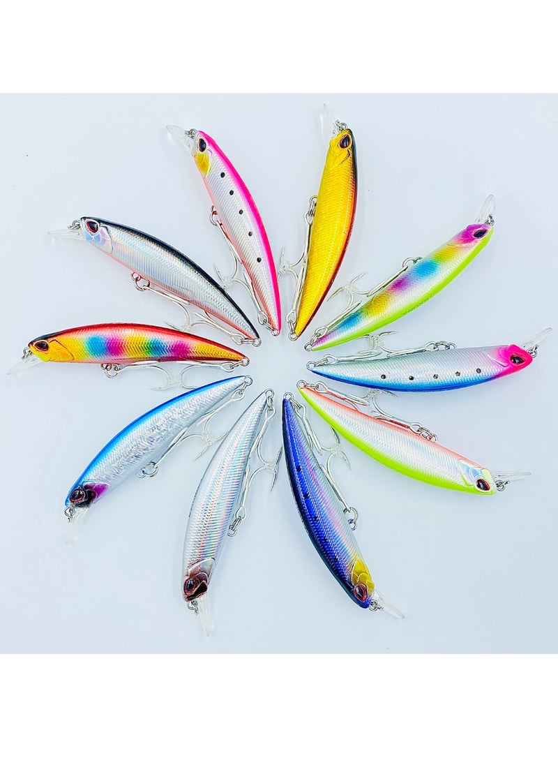 oakura Brute Fishing Lure Bkk Triple Hook - 90Mm Length, 19G Weight, Vibrating Sinking Action, Low Air Resistance Design, 10 Mesmerizing Colors  - Image 3