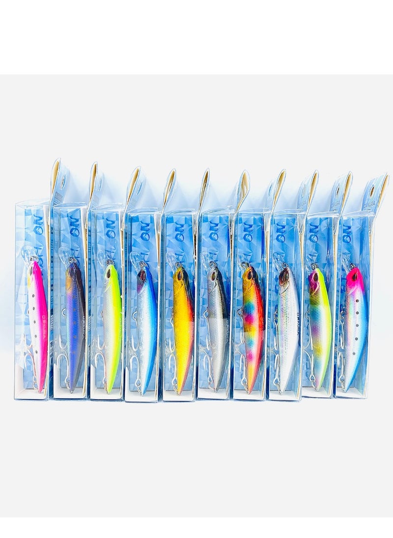 oakura Brute Fishing Lure Bkk Triple Hook - 90Mm Length, 19G Weight, Vibrating Sinking Action, Low Air Resistance Design, 10 Mesmerizing Colors  - Image 5