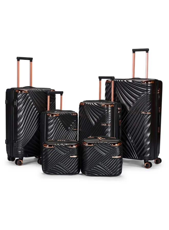 Limra Luggage set 6 pieces travel Bags with a distinctive design from limra Black