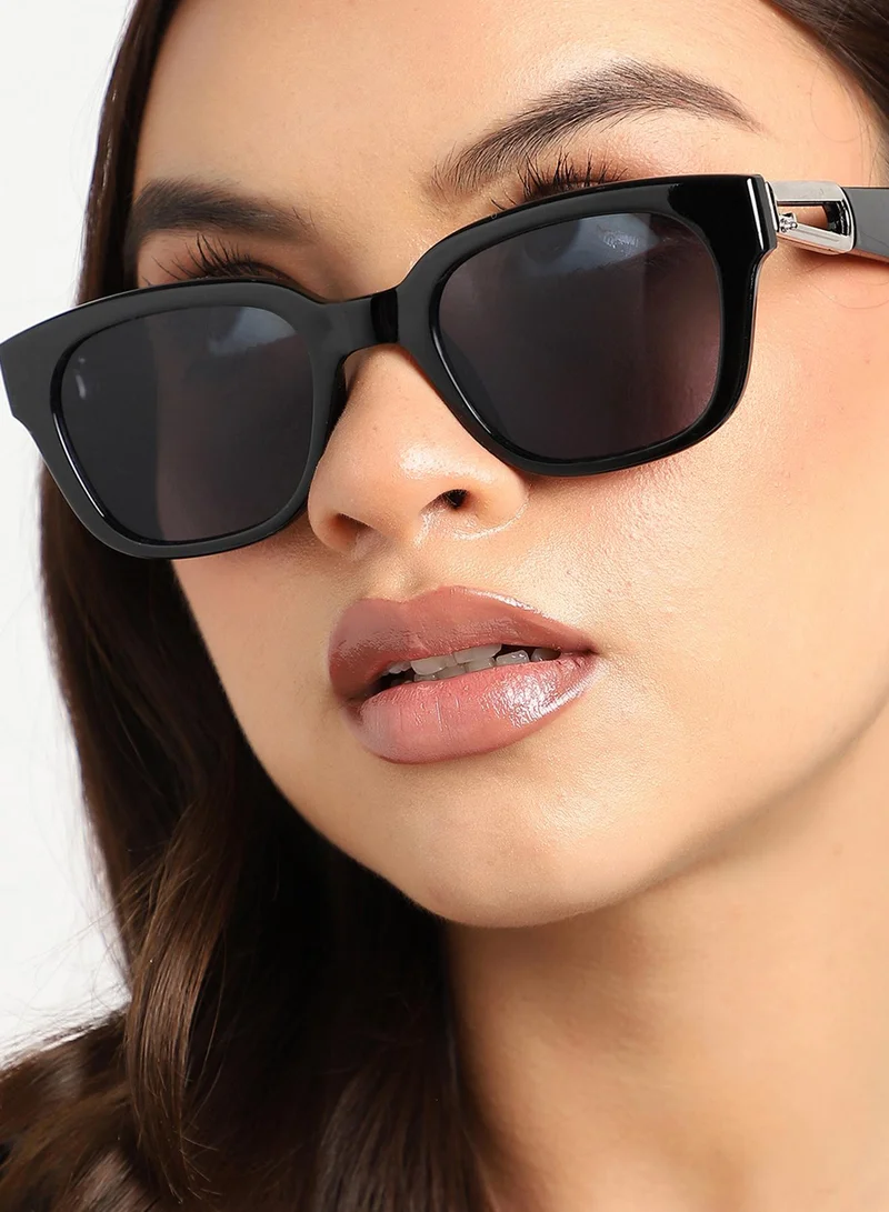 Haute Sauce Black Wayfarer Sunglass