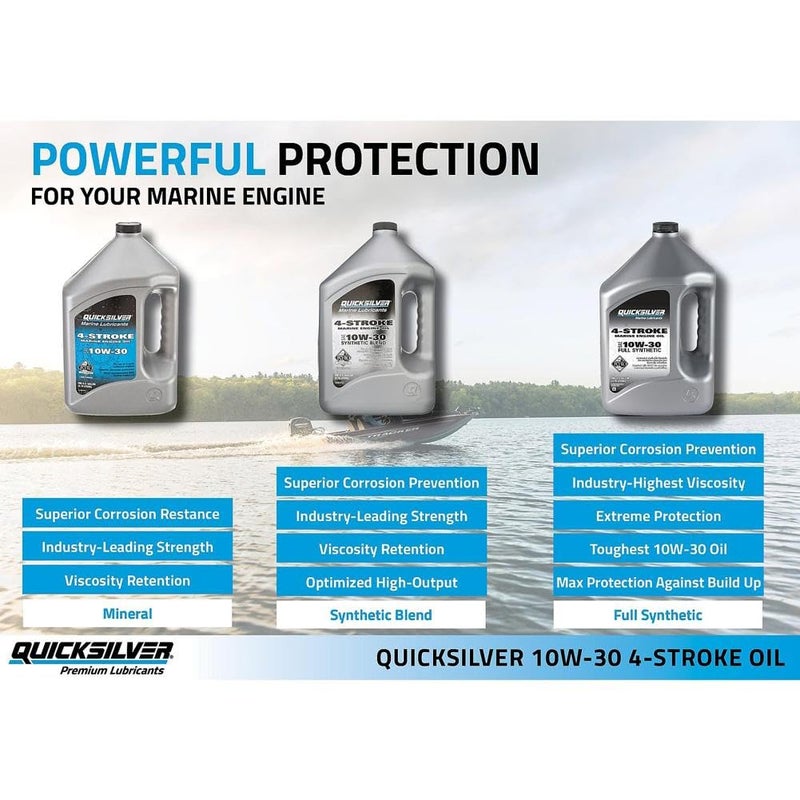 Quicksilver 10W-30 4-Stroke Marine Engine Oil, 1 Gallon - Image 3