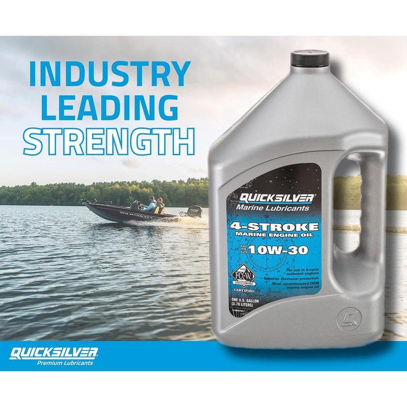 Quicksilver 10W-30 4-Stroke Marine Engine Oil, 1 Gallon - Image 2