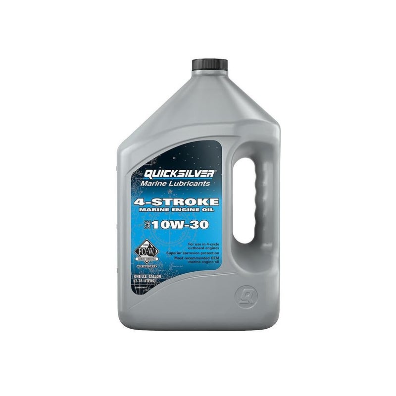 Quicksilver 10W-30 4-Stroke Marine Engine Oil, 1 Gallon - Image 1