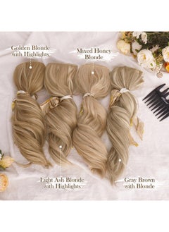 Highlight Clip In Hair Extensions - 12 Inch Short Wavy Clip In Hair Extensions For Women - 6Pcs Full Head Thick Synthetic Clip In Hairpieces Daily Party - Gray Brown With Blonde - pzsku/Z89E22FC8BDB8BFC73BC5Z/45/_/1733730358/47cbf9ba-c78b-496f-adfa-093048e0cb1c