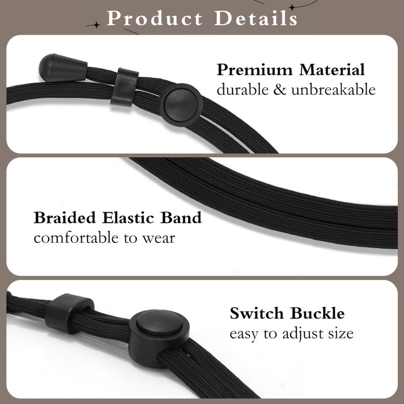 WHIPPY 2Pack Tuck Band Tool for Women Elastic Stretch Belts Tucking Shirts Sweater Cropping Belt Adjustable Crop Band for Top, Black+Black, M - Image 2