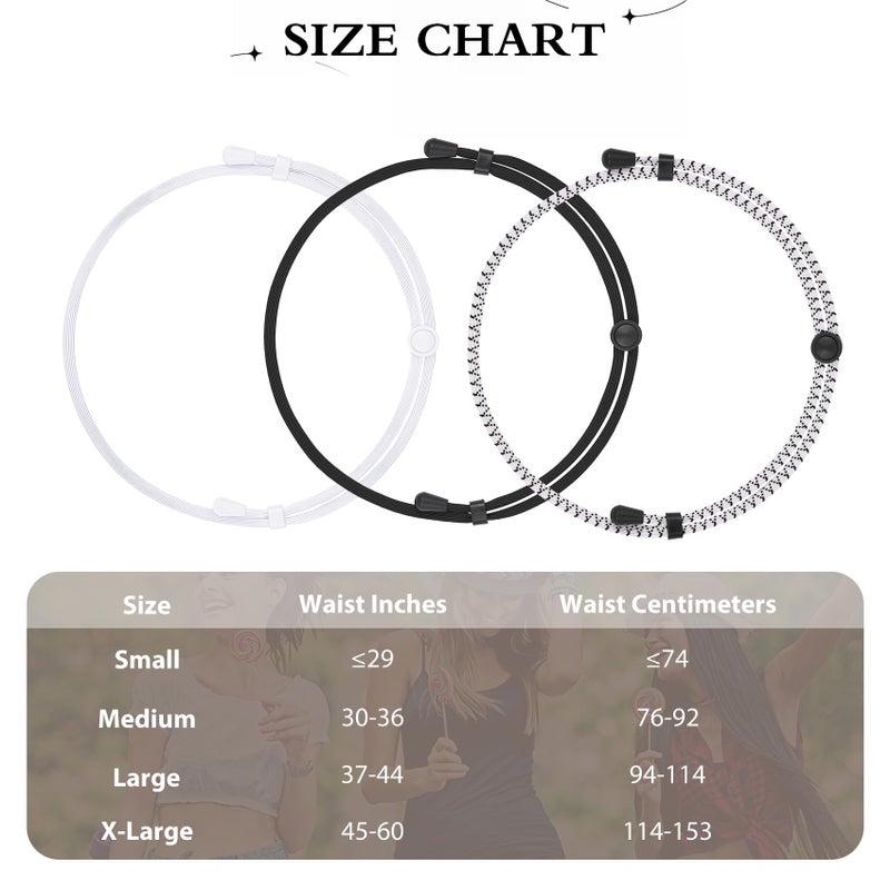 WHIPPY 2Pack Tuck Band Tool for Women Elastic Stretch Belts Tucking Shirts Sweater Cropping Belt Adjustable Crop Band for Top, Black+Black, M - Image 4