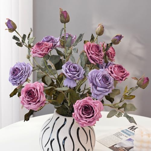 ASTRYAS Artificial Flowers, 10Pcs Faux Flowers Kiku Fake Mini Chrysanthemums Floral Stems Mix Daisy Flowers for Spring DIY Bouquet Centerpieces Wedding Fillers Arrangements Home Decorations - Image 2