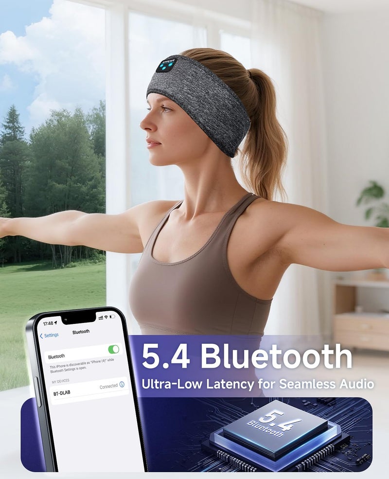 Perytong 2 Pack Sleep Headphones, Sleeping Headphones | Bluetooth Headband with Ultra-Thin HD Stereo Speaker, Wireless Headphone for Sports, Insomnia, Yoga, Air Travel, Meditation - Image 4