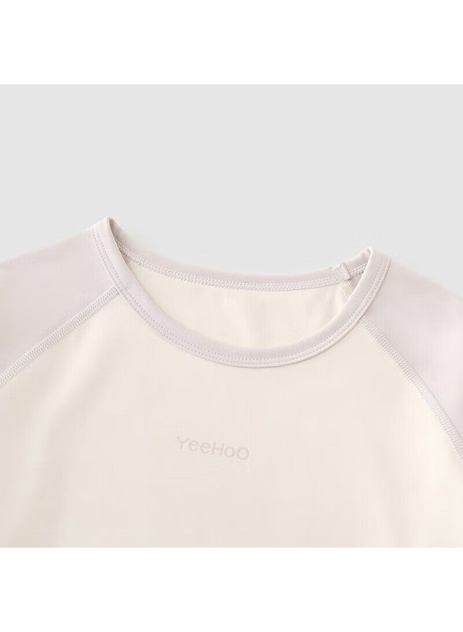 Yeehoo Autumn New Girls' Long Sleeve Base Shirt, Boys' Casual Sports Versatile Crew Neck T-shirt, Kids' Clothing - Image 2