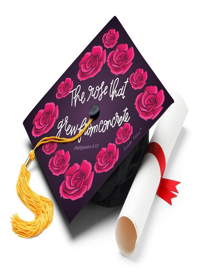 ADVANSYNC The Rose That Grew From Concrete Graduation Cap Topper - Image 1