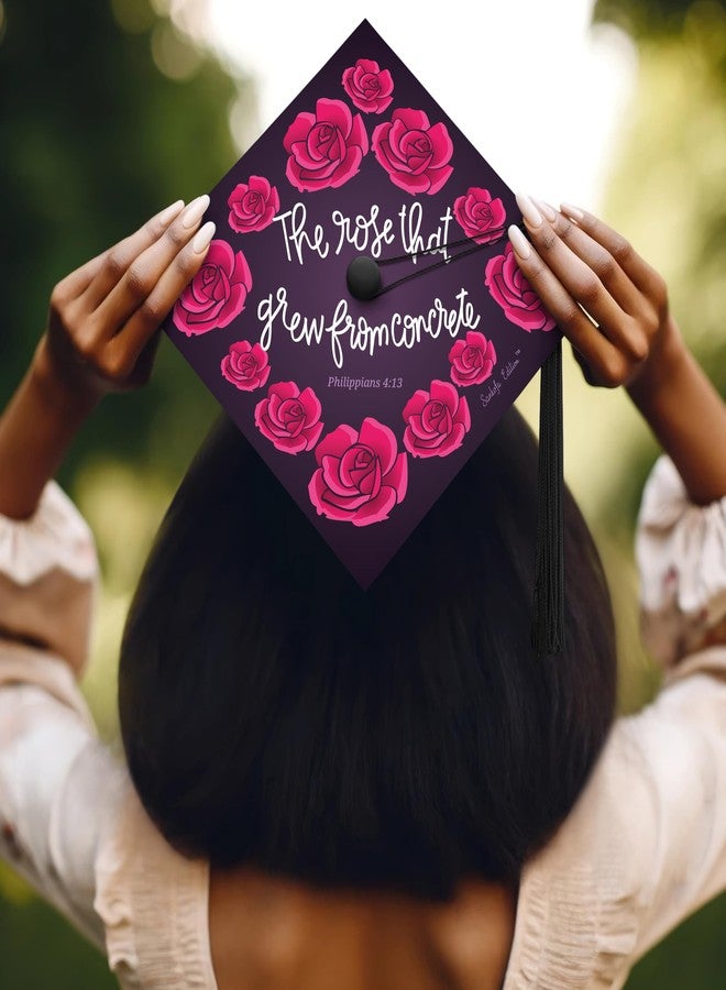 ADVANSYNC The Rose That Grew From Concrete Graduation Cap Topper - Image 3