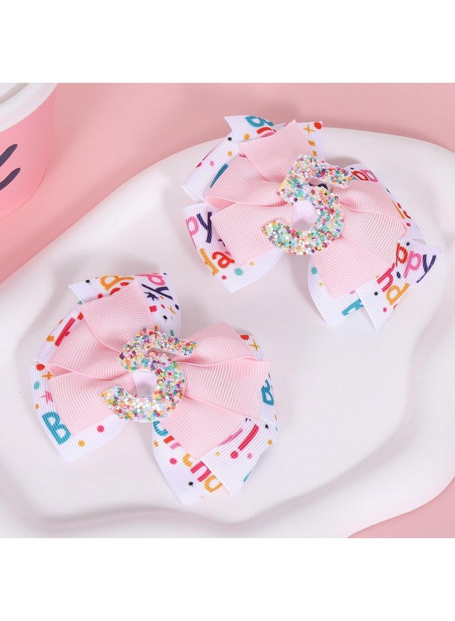 ميروكش هدايا عيد ميلاد للبنات، قطعتان من مشابك شعر عيد الميلاد السعيد، دبابيس شعر لامعة وردية اللون مقاس 3.5 بوصة على شكل تمساح للأطفال الصغار والمراهقين، إكسسوار لحفلات أعياد الميلاد الخامس - Image 2