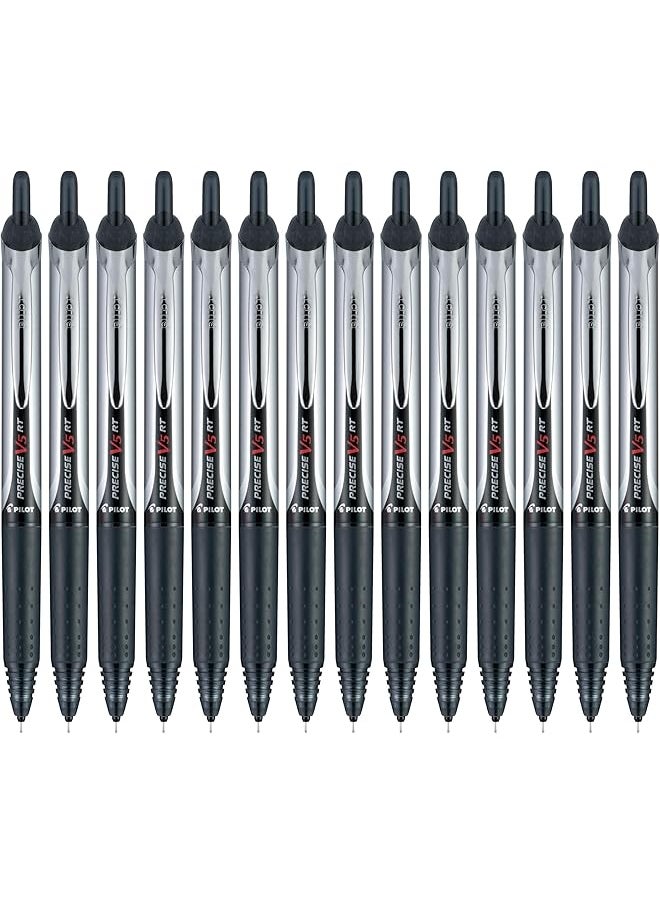 PILOT - Precise V5 Rt Refillable And Retractable Rolling Ball Pens Extra Fine Point 0.5 Mm Black Pack Of 14 - Image 1