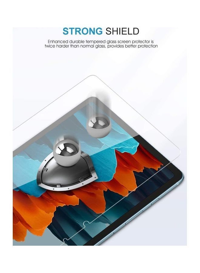 NIBEMINENT Tempered Glass Screen Protector For Samsung Galaxy Tab S7 Clear - Image 2