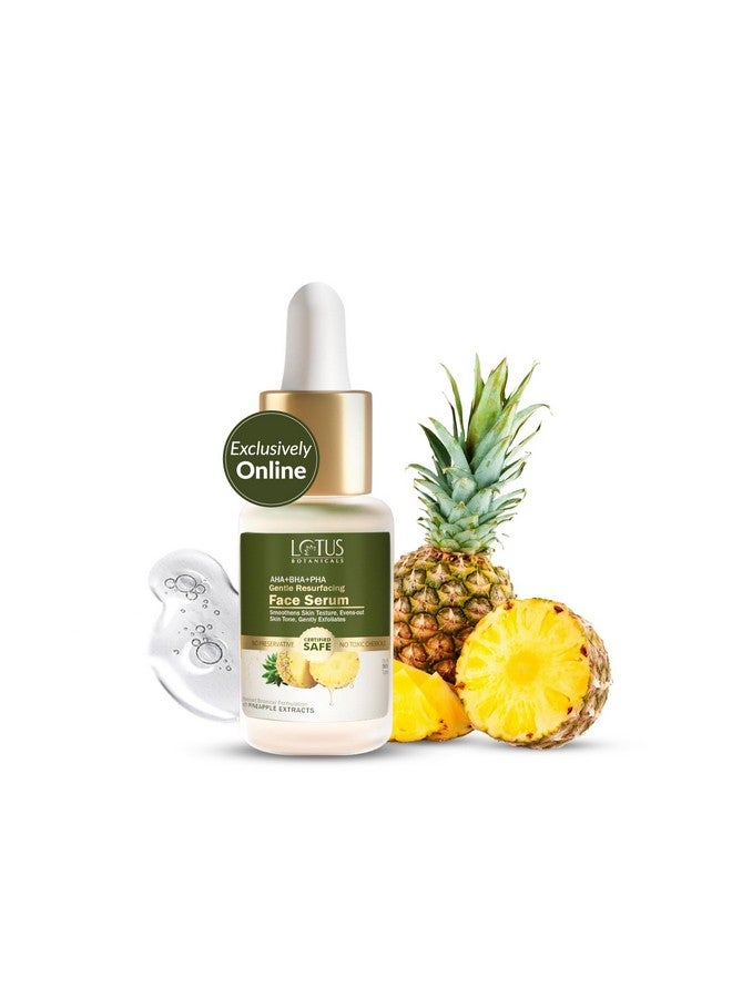 LOTUS BOTANICALS Aha+Bha+Pha & Pineapple Gentle Resurfacing Face Serum| All Skin Type|Paraben & Sulphate Free| 14Ml  - Image 1