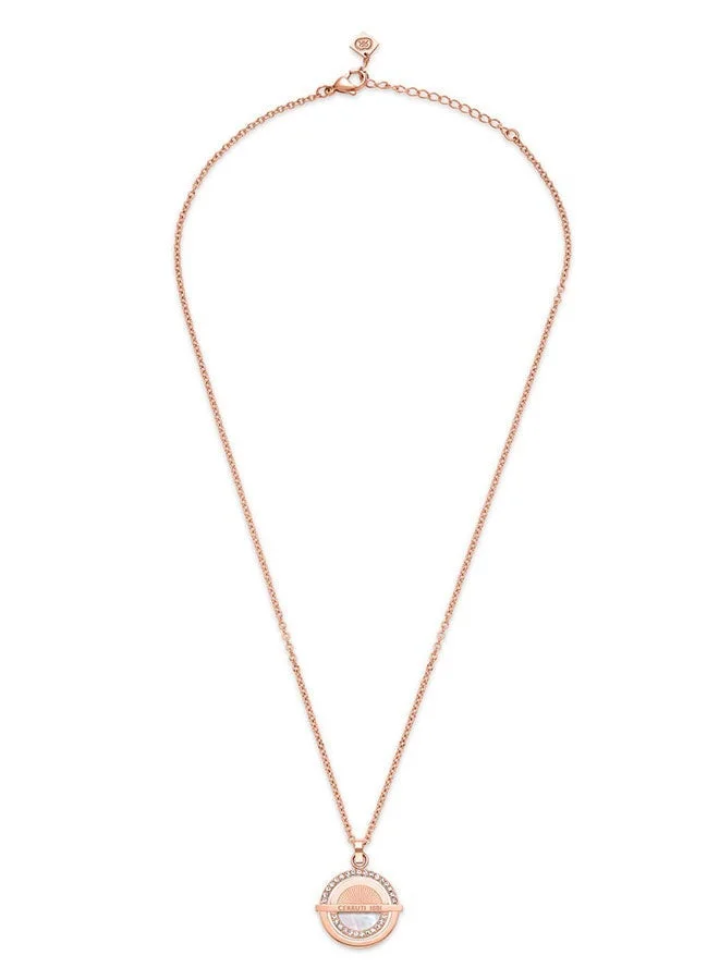 CERRUTI 1881 Rose Gold-2 Sunshine Pink Vibrant and Stylish Women's Necklace for Women | Best Price UAE