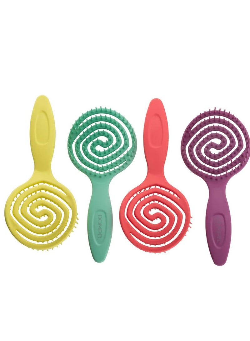 DOMPEL Silicone Hair Styling Brush with Grape Scent – Purple - Image 4