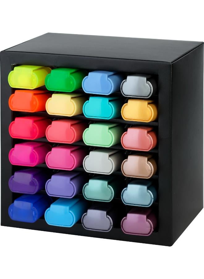 اقلام هايلايتر 46  - ستاند 24 قلم