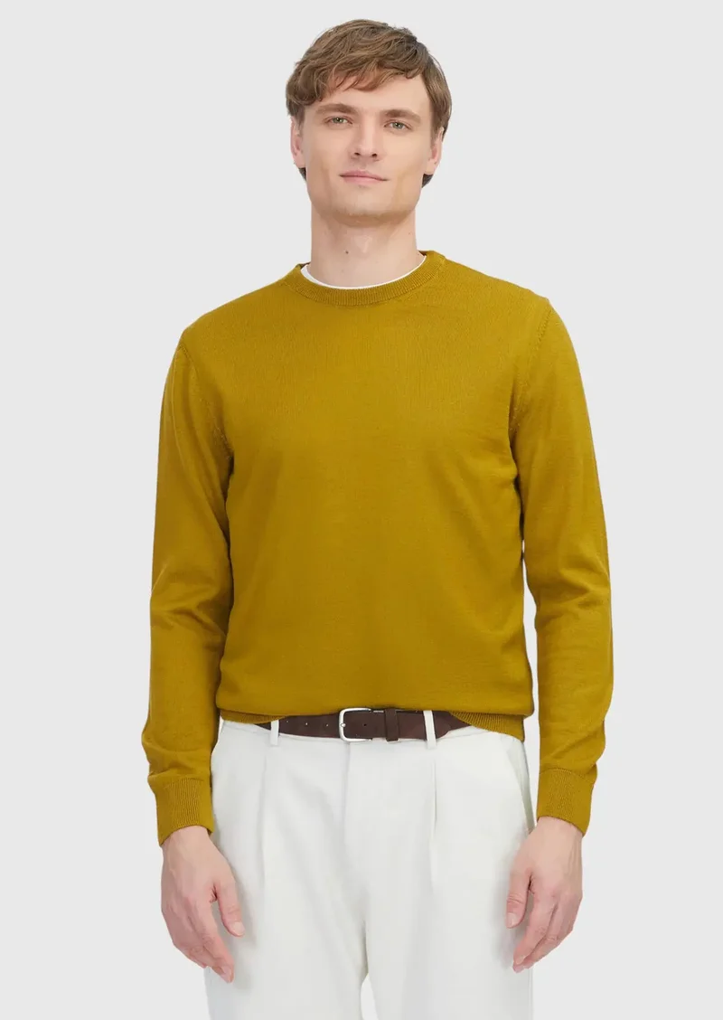 رامسي سويت شيرت محبوك بلون الزعفران