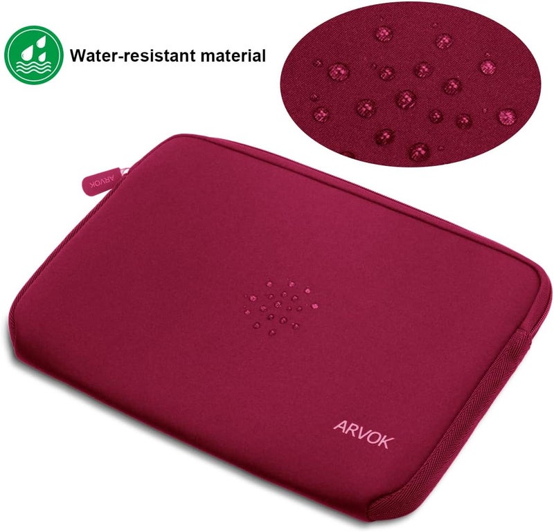 ARVOK 13 13.3 14 Inch Laptop Sleeve Case for MacBook Pro 14 2021/Water-Resistant Notebook Chromebook Computer Pocket Briefcase Carrying Bag Pouch Skin Cover for HP/Dell/Lenovo/Asus/Acer, Wine Red - Image 5
