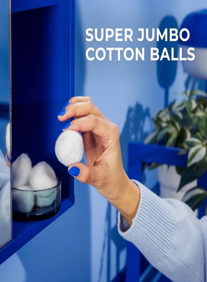 Q-tips Cotton Swabs 300 Ct Vanity Pack + Super Jumbo 100% Cotton Balls 100 Ct - Image 3