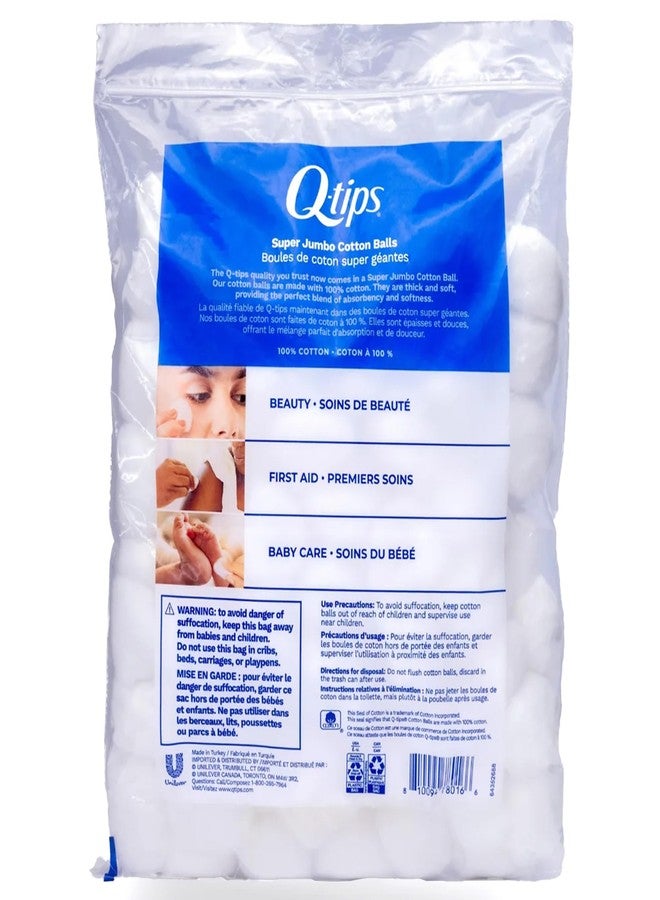 Q-tips Cotton Swabs 300 Ct Vanity Pack + Super Jumbo 100% Cotton Balls 100 Ct - Image 2
