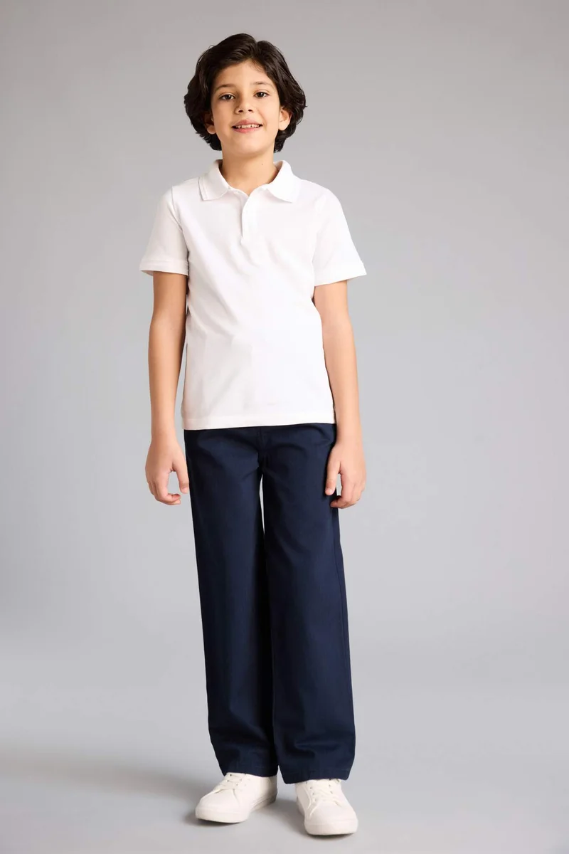 ديفاكتو Regular Fit Basic Short Sleeve Polo T-Shirt