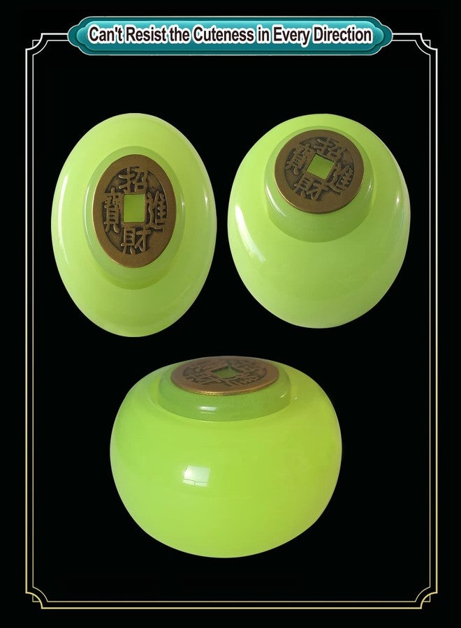 TRUEGOOD Kinetic Desk Toys, Desktop Motion Toys, Full Body Optical Illusion Fidgets Spinner Ball, Gifts for Men,Women, & Kids Pressure Reduction Toys Gifts (Fluorescence Good Luck gyro) - Image 2