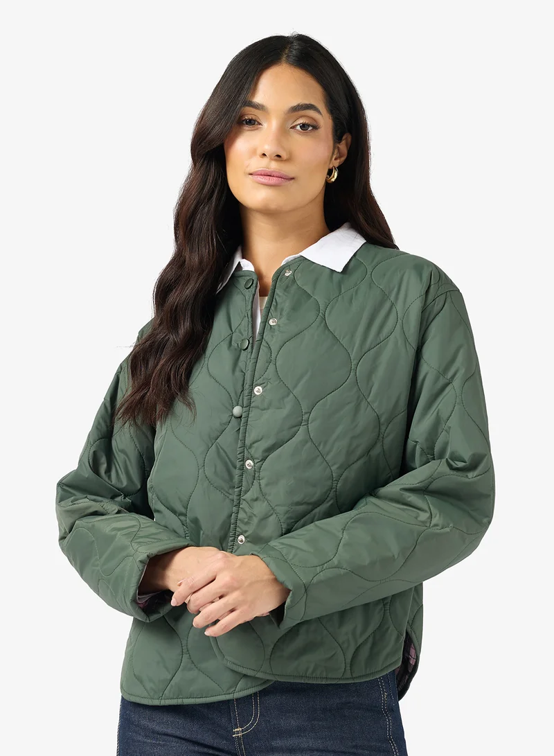 VERO MODA SABINE Long sleeve QUILTED BUTTON JACKET