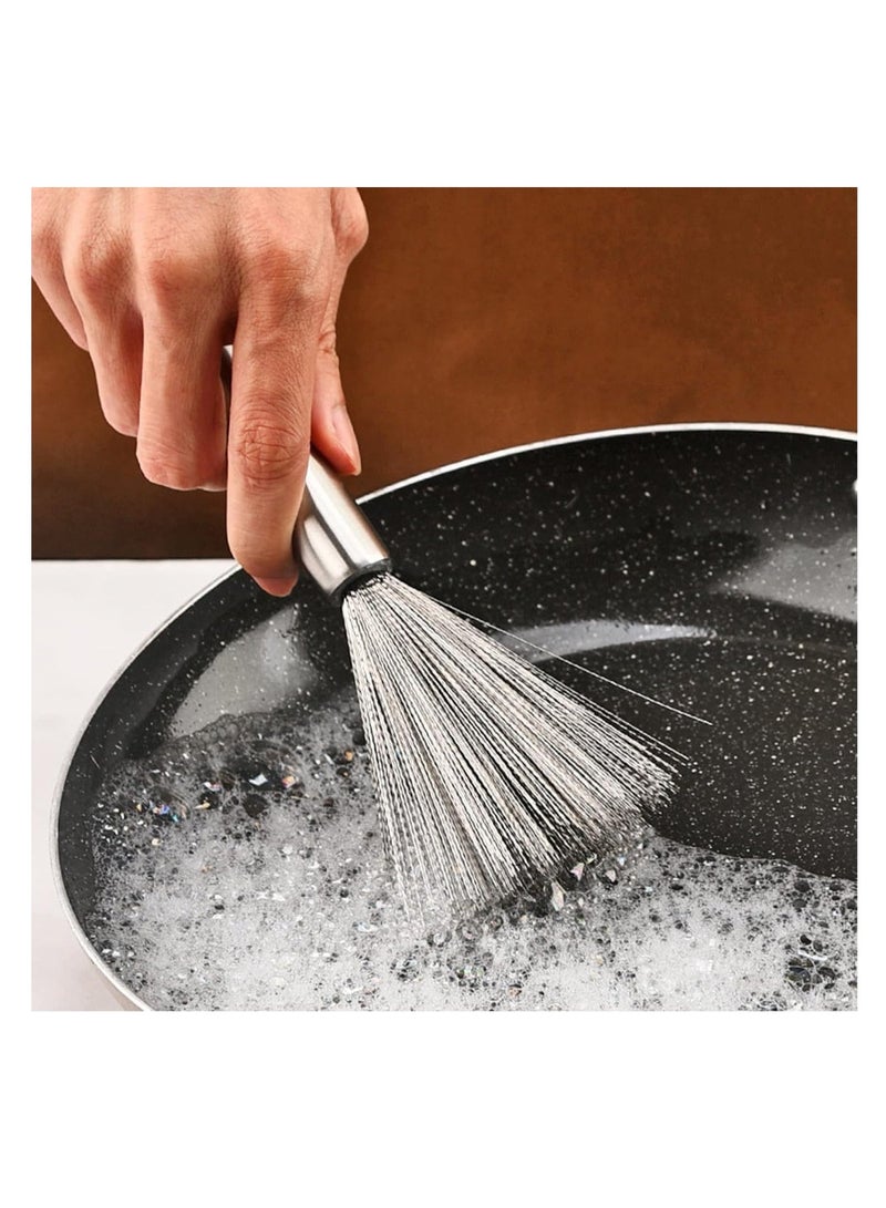 Wire Grease Brush for Cleaning Aluminum Cookware and Grills, with Non-Slip Handle and Durable Steel Bristles - 222 - Image 2