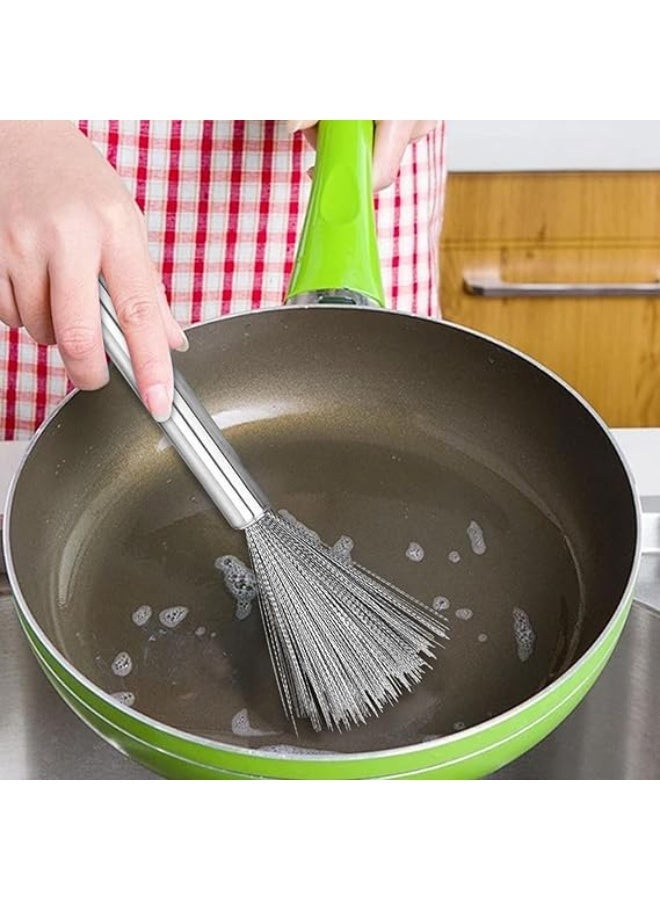 Wire Grease Brush for Cleaning Aluminum Cookware and Grills, with Non-Slip Handle and Durable Steel Bristles - 222 - Image 1