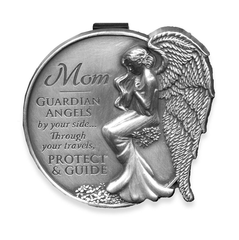 AngelStar 15729 Mom Guardian Angel Visor Clip Accent 212Inch Silver