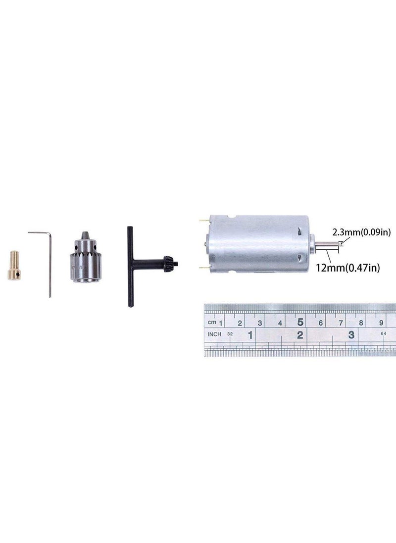 DIY Crafts Diy Crafts 10260 Steel Mini Dc 12v Electric Hand Drill Motor Pcb and Twist Drills Set 0.01-0.16 Jt0 Chuck, Multicolor, 14 Piece  - Image 3